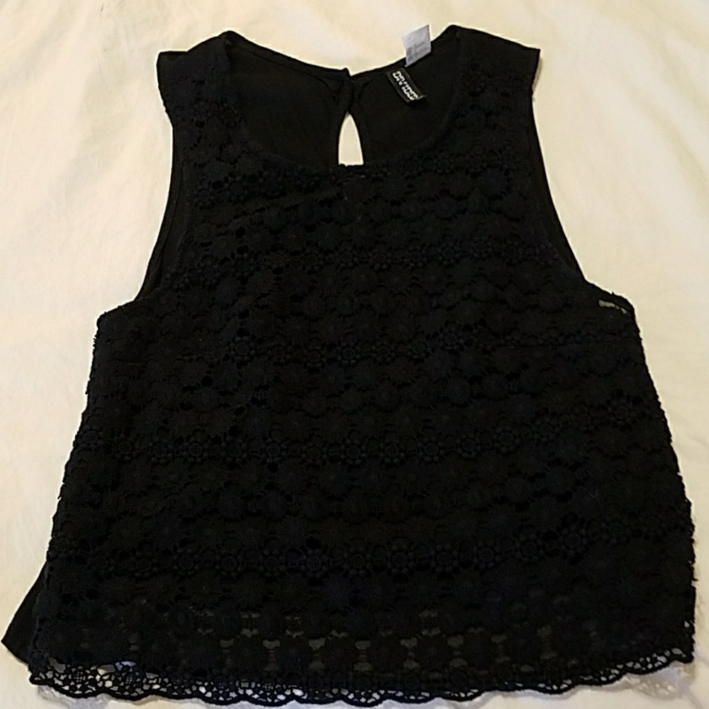 Black crouchet blouse